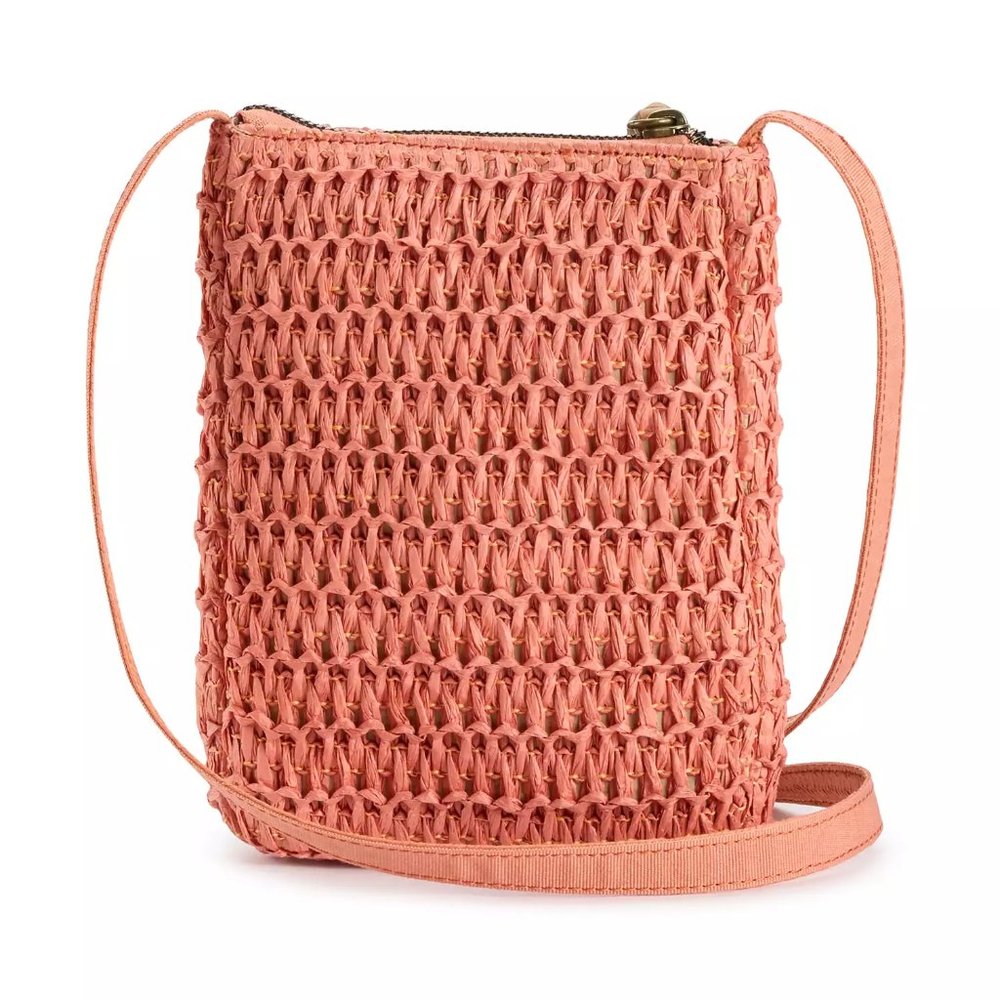 Sonoma Goods For Life Straw Cell Phone Crossbody Bag NWT!